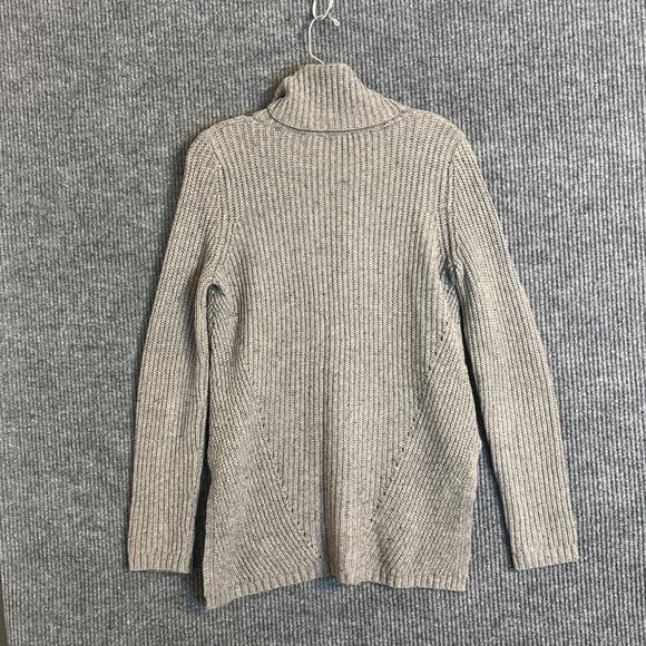 Anthropologie Moth Womens Pullover Sweater Size Small Gray High Low Chunky Knit - Picture 2 of 8